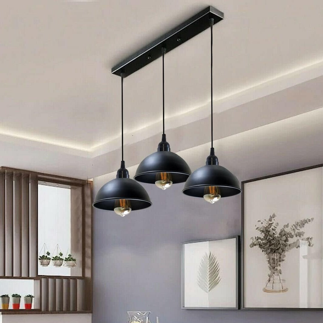 Industrial Adjustable 3 Head Black Pendant Light ~5268