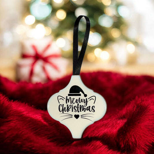 Arabesque Christmas Ornament - Meowy Christmas-0