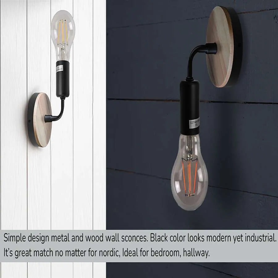 Wood bedside Wall lamp ~ 5120