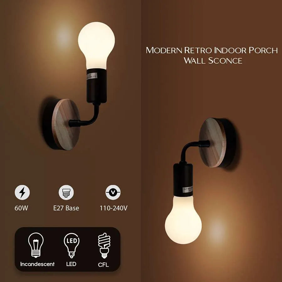 Wood bedside Wall lamp ~ 5120